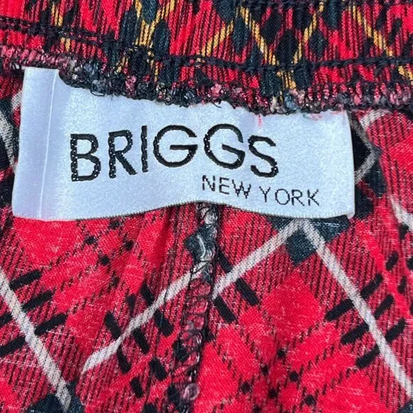 VTG Briggs New York Skirt Medium Red Tartan Pleated Schoolgirl Scottish Plaid - Picture 9 of 9